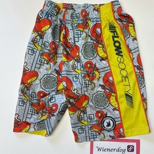 Red Dragon Boys Medium Flow Society Shorts